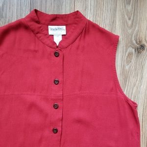 Diane Von Furstenburg Sleeveless Button Down Tunic